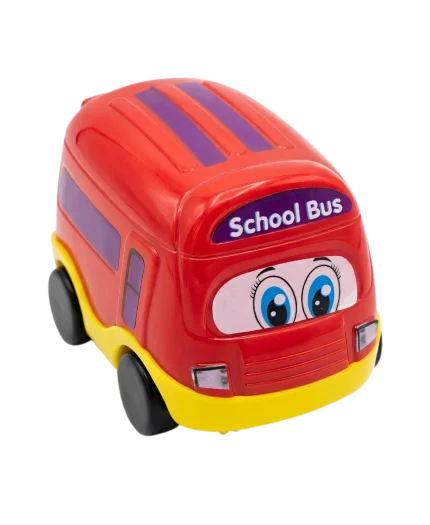 Kırmızı Neşeli Okul Otobüsü